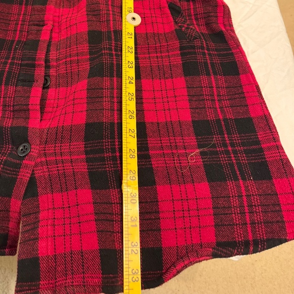 Torrid Cotton Brushed Midi Shacket Red Plaid Size 5 (5X) - Picture 12 of 13